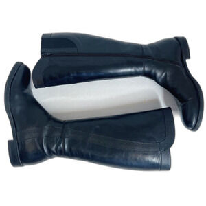 AGL Attilio Giusti Leombruni Black Leather Knee High Riding Boots Size 8.5